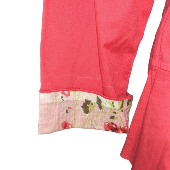 NEW Anthropologie Nick & Mo Coral Fitted Pleated Peplum Back Blazer - M - Picture 8 of 11